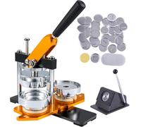 Kit de fabrication de badges avec 100 accessoires et coupe-cercle, presse à badges en métal personnalisée pour la fabrication de badges de tailles multiples