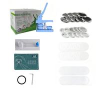 Kit de fabrication de badges - Machine de fabrication d'aimants - Machine de poinçonnage - Kit de découpe circulaire avec 100 pièces - Convient pour les activités scolaires parent-enfant, 25MM/1