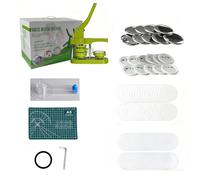 Kit de fabrication de badges - Machine de fabrication d'aimants - Machine de poinçonnage - Kit de découpe circulaire avec 100 pièces - Convient pour les activités scolaires parent-enfant, 32MM/1.3