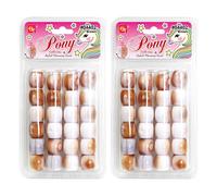 Kit de fabrication de bijoux avec 48 perles, pour tressage de cheveux, bracelets, ornements, artisanat, tourbillon, ton blanc, jumbo, rond, marron