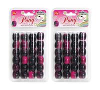 Kit de fabrication de bijoux avec 48 perles, pour tressage de cheveux, bracelets, ornements, artisanat, tourbillon, ton noir, jumbo, rond, rose vif