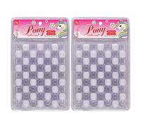 Kit de fabrication de bijoux en perles, 126 pices, bricolage, tressage de cheveux, Bracelet, ornements artisanaux, poney rond Jumbo (blanc/trans