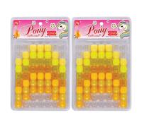 Kit de fabrication de bijoux en perles, 126 pices, bricolage, tressage de cheveux, Bracelet, ornements artisanaux, poney rond Jumbo (jaune perle