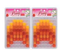 Kit de fabrication de bijoux en perles, 126 pices, bricolage, tressage de cheveux, Bracelet, ornements artisanaux, poney rond Jumbo (perle orang