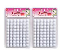 Kit de fabrication de bijoux en perles, 126 pices, bricolage, tressage de cheveux, Bracelet, ornements artisanaux, poney rond Jumbo (blanc)