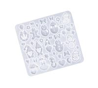 Kit de fabrication de boucles d'oreilles de Noël en silicone - Comprend des motifs de bonhomme de neige et d'arbre de cloche pour l'art en résine de Noël - Moule en silicone