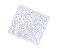 Kit de fabrication de boucles d'oreilles de Noël en silicone - Comprend des motifs de bonhomme de neige et d'arbre de cloche pour l'art en résine de Noël - Moule en silicone