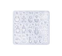 Kit de fabrication de boucles d'oreilles de Noël en silicone - Comprend des motifs de bonhomme de neige et d'arbre de cloche pour l'art en résine de Noël - Moule en silicone