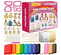 Kit de fabrication de boucles d'oreilles en argile, ensemble de boucles d'oreilles en argile - 148X ensemble de fabrication de bijoux artisanaux de boucles d'oreilles,Outils en argile et accessoires d