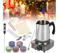 Kit de Fabrication de Bougie, DIY Bougies Coffret Cadeau de Noel, Ensemble Cadeau de Bougies Parfumées avec Pot de Fusion 1000ml