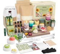Kit de Fabrication de Bougies 1200g Cire Soja Kit Fabrication Bougie Kit Bougie a Faire Soi Meme Adulte avec KIT DE CREATION BOUGIE