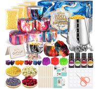 Kit de Fabrication de Bougies, avec Cire de Soja Naturelle, Kit Bougie a Faire Soi Meme Adulte Activité Manuelle