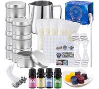 Kit de Fabrication de Bougies de Cire Bricolage,Coffret Cadeau DIY Bricolage,DIY Bougies,cire d'abeille,8 les boîtes à Bougies