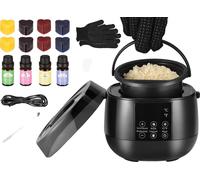 Kit de fabrication de bougies DIY, contient 4 paquets de cire, des huiles essentielles et des blocs de colorants, noir, prise UE 220V