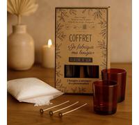 Kit de fabrication de bougies DIY - Kit complet avec cire de soja, récipients en verre et mèches - Fabriquer ses propres bougies - Kit de bougies de luxe
