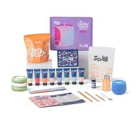 Kit de fabrication de bougies en poterie Sculpd pour adultes avec argile à séchage à l'air et set de peinture acrylique, cire de soja écologique non toxique, huile parfumée parfumée, émaux de bougie