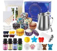 Kit de Fabrication de Bougies, Kit Parfumées DIY Bougies avec de la Cire de Soja,Pichet Verseur pour Bougies d'art et d'artisanat