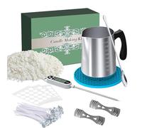 Kit de fabrication de bougies pour adultes, kit de fabrication de bougies de soja pour débutants, kit de bougies à faire soi-même avec cire de soja naturelle, pot verseur de 900 ml, autocollant de