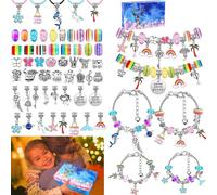 Kit de fabrication de bracelets à faire soi-même, kit de fabrication de bijoux, perles pour la fabrication de bracelets, parures de bijoux pour enfants pour filles, cadeaux pour filles de 5 à 13 ans