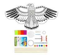 Kit de fabrication de cerf-volant pour adultes et enfants - Cerfs-volants vierges à colorier et à décorer pour un anniversaire - Jouet d'extérieur facile