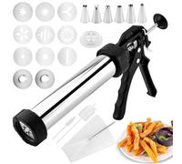 Kit de fabrication de churro - 24 pièces en acier inoxydable - Disques à pâte et churros creux à préparation rapide - Pas de tracas pour les nuits en famille et les friandises maison