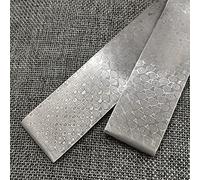 Kit de fabrication de couteaux à faire soi-même, billettes d'acier de Damas à motifs, matériau de forgeage d'embryons, haute densité, robustesse, 160 x 30 x 3 mm, motifs de (point de point)