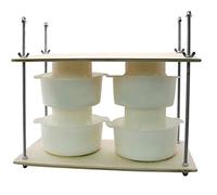 Kit de fabrication de fromage 16" (guide en métal 13" presse à fromage + 4 moules à fromage 1,2 L) pression jusqu'à 22,7 kg