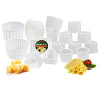 Kit de fabrication de fromage à pâte molle de 16 pièces pour débutants - Petits moules à fromage - Moules à fromage à la crème pour la fabrication de fromage - Moule à fromage - Moule à fromage