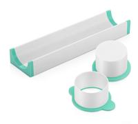 Kit de fabrication de gâteau rond pour célébrations, moules à l'acide polylactique essentiel avec plateau vert menthe et blanc pour gâteaux, pops, cookies
