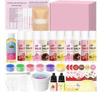 Kit de fabrication de gloss, Kit de Fabrication de Baume à Lèvres Vezerd, Filles Créatives Bricolage Adulte Kit de Fabrication de Rouge à Lèvres DIY, Cadeau Maquillage Amusant & Simple Pour Les Femmes