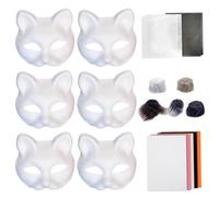Kit de fabrication de masque de chat - Masques de chat à décorer | 18 x / ensemble Arts Crafts Creative Fun Cosplay Party Accessoires de fête pour chat vide, accessoires de costume d'animaux pour