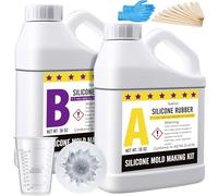 Kit de fabrication de moules en silicone - 2,154 g - Caoutchouc de silicone liquide élastique pour la fabrication de moules en silicone - Séchage rapide - Translucide - 18A - Pour moule en résine,