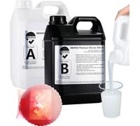 Kit De Fabrication De Moules En Silicone Liquide Platine 18 A En Caoutchouc De 4,5 Kg Translucide Transparent 1:1 Par Volume Kit De Fabrication De Moules En Silicone Pour Résine,