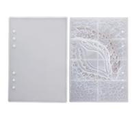 Kit de fabrication de moules en silicone pour couverture de carnet en forme d'œil de dragon créatif - En résine époxy - Pour étui en cuir - Reliure - Anneaux de recharge