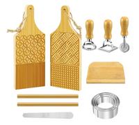 Kit de fabrication de pâtes en bois, ensemble d'outils de pâte de cuisine, machine à spaghettis avec planche à découper (25 x 10,2 cm), compact, portable, polyvalent, idéal pour les wontons, les