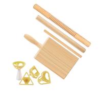 Kit de fabrication de pâtes - Outil de fabrication de nouilles | Planche à gnocchi en bois | 8 accessoires de fabrication de pâtes | Machine à raviolis pour spaghetti, nouilles, lasagnettes, outils de