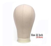 Kit De Fabrication De Perruques,Tête En Toile Pour La Fabrication De Perruques 21-24 Pouces,Mannequin De Cheveux De Bonne Qualité,Accessoires De Perruque - Type Canvas Head 22