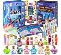 Kit de fabrication de potions de fées GirlZone pour enfants avec 50 pièces pour créer des potions de fées pour filles de 8 à 12 ans. Kit de potio