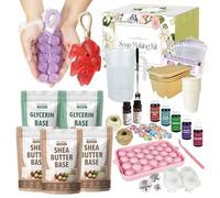 Kit De Fabrication De Savon Au Raisin Et À La Fraise Pour Adultes Débutants, Fournitures Pour La Fabrication De Savon Aux Fruits À Faire Soi-même Avec Moule À Savon, Base De Savon Et Fournitures