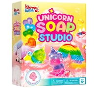 Kit de fabrication de savon Klever Kits - Fabriquez votre propre savon - Savon licorne DIY avec 4 moules Kit scientifique spa pour enfants Cadeau