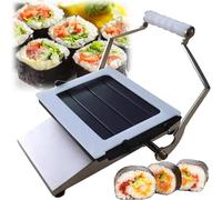 Kit de fabrication de sushis - Lanceur de fusées à sushi en acier inoxydable et machine à rouler, machine à sushis à faire soi-même avec tapis à rouler pour sushis faits maison, parfait pour les