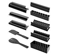 Kit de fabrication de sushis tout-en-un de 10 pièces pour faire des sushis avec moules de différentes formes, spatule, outil de fabrication de sushis à la maison