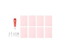 Kit de fabrication de timbres 8pcs Blocs de sculpture en caoutchouc rose kit de -linoleum kit de sculpture linocut pour les fournitures de gravure d'impression en bloc