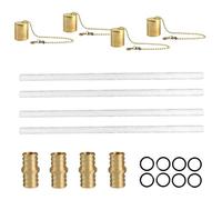 Kit de fabrication de torches d'extérieur pour bouteille de vin - Kit de mèche de lampe à huile - Torches en laiton faites maison avec fixation de mèche - Matériel pour lampe à bouteille de vin