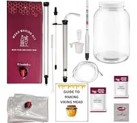 Kit de fabrication d'hydromel de luxe - Kit réutilisable pour faire votre propre hydromel - Rendement de 3,8 l d'hydromel | Compatibilité bière, vin, fruits, vin, kombucha