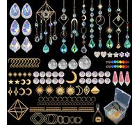 Kit de Fabrication DIY d’Attrape-Soleil avec 400 Pièces, Suncatcher | pour Décor de Fenêtre, Ensemble de Cristaux Colorés à Suspendre pour Adultes & Enfants