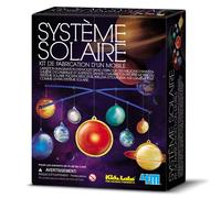 4M Kidzlabs – Kit de fabrication Mobile Système solaire – Phosphorescent – à peindre – 8+