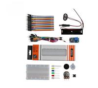Kit de fabrication électronique à monter soi-même, kit de démarrage sans soudure avec planches à 400/830 points, fils de démarrage, LED, buzzer, support de batterie, module Boost MT3608 pour Arduino