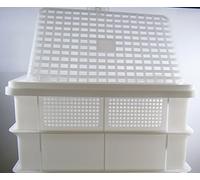 Kit de Fabrication et d’Affinage du Fromage - Bacs Fermé & Perforé 30x40x10 cm - Avec Couvercle et Grille d’Affinage - Capacité 10L