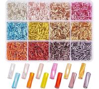 Kit de fabrication perles torsadées 6mm, 7080 pièces, 12 couleurs, graines tubes métalliques for boucles d'oreilles, Bracelets, colliers et chaînes taille Pour Broderie